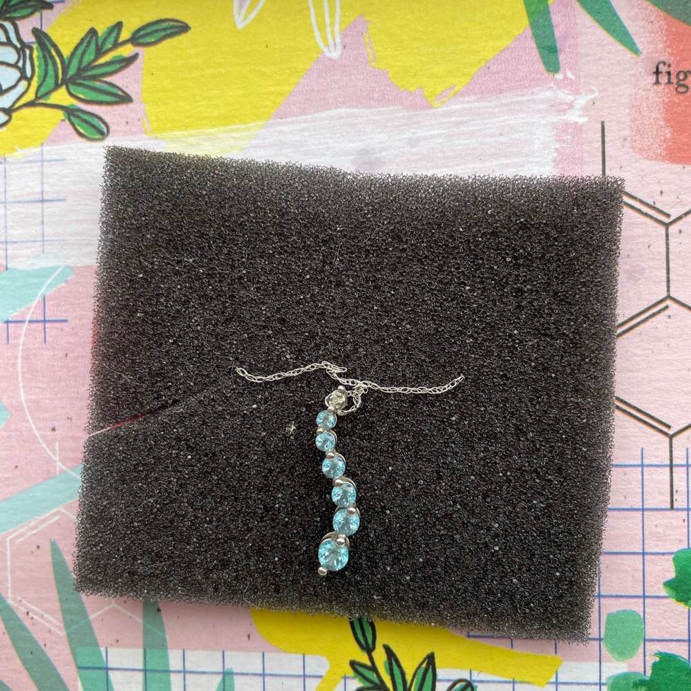 Blue topaz necklace